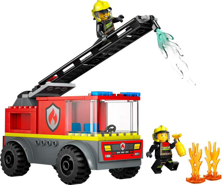 Zestaw klocków LEGO City Wóz strażacki z drabiną 82 elementy (60463) - obraz 4