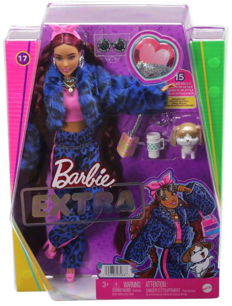 Лялька Barbie Екстра у синьому леопардовому костюмі (HHN09) (0194735072637) - зображення 1