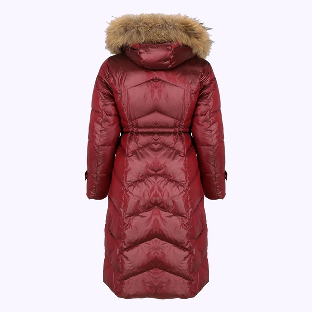 Пуховик зимовий довгий жіночий PERSO BLH220032FR L Винний (5908312938804) - зображення 8