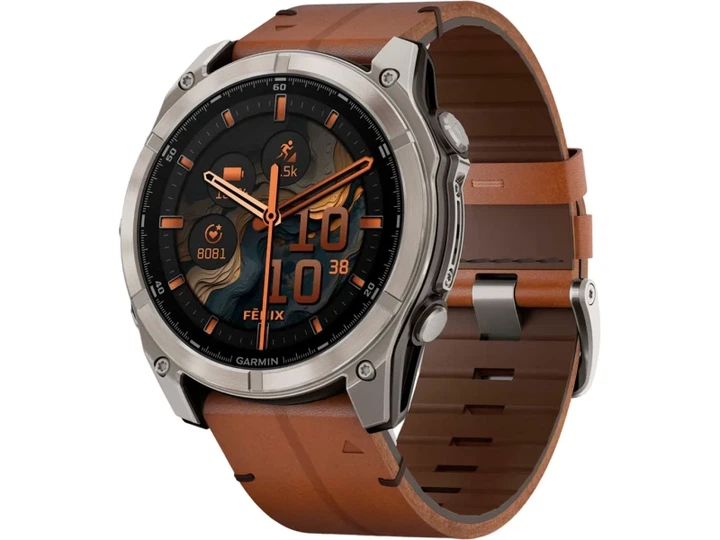 Спортивний годинник Garmin Fenix 8 51mm AMOLED Sapphire Carbon grey DLC w. Chestnut Leather Band (010-02905-40) - Фото 1 Спортивний годинник Garmin Fenix 8 51mm AMOLED Sapphire Carbon grey DLC w. Chestnut Leather Band (010-02905-40) - изображение 1