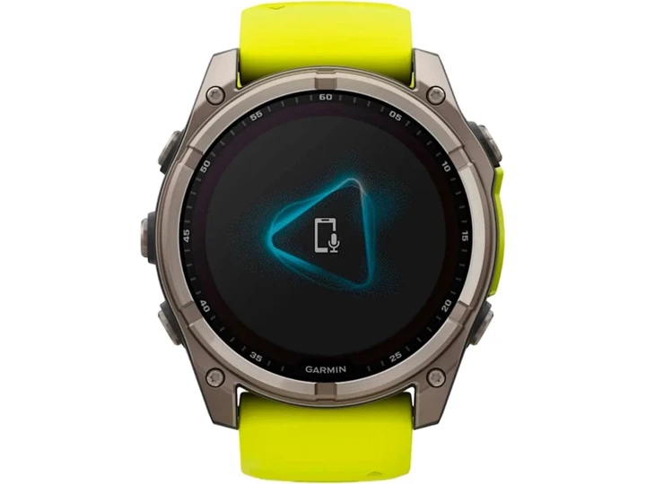 Спортивний годинник Garmin Fenix 8 47mm Solar Sapphire Titanium w. Amp Yellow/Graphite Silicone Band (010-02906-20/21) - изображение 4
