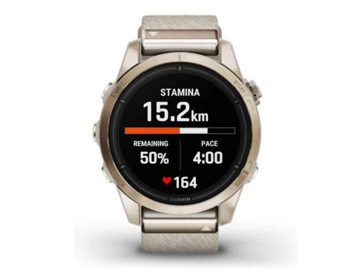 Спортивний годинник Garmin Epix Pro Gen 2 Sapphire 42mm Soft Gold w. Cream H. Nylon Band (010-02802-20) - изображение 6