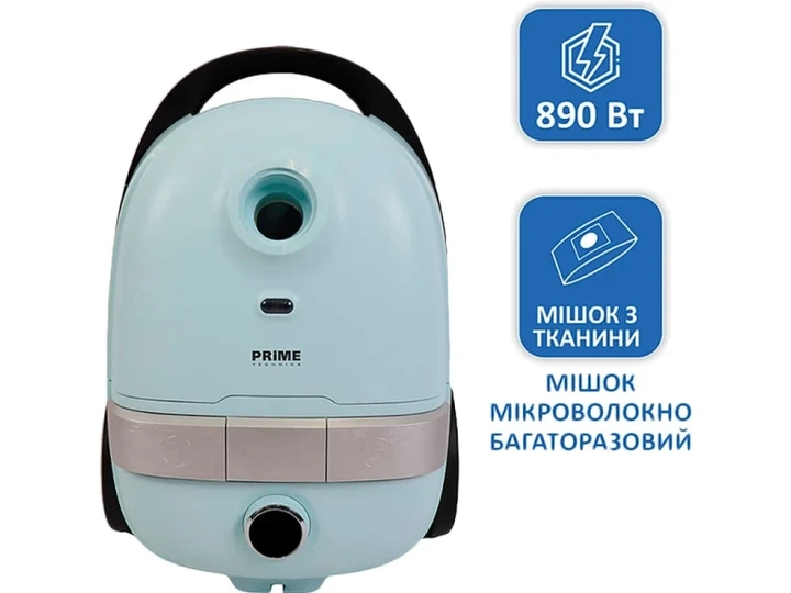 Пилосос з мішком Prime Technics PVC 4198 Aero blue - Фото 3 Пилосос з мішком Prime Technics PVC 4198 Aero blue - изображение 3