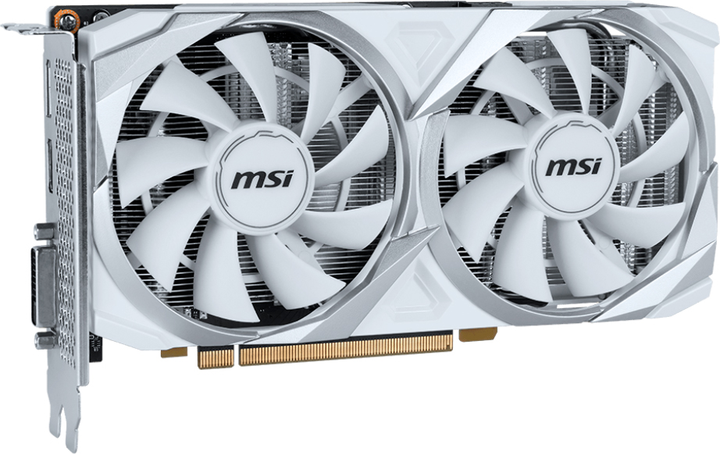 Відеокарта MSI PCI-Ex GeForce RTX 3050 Ventus 2X XS White 8G OC 8GB GDDR6 (128bit) (1807/14000) (HDMI, DisplayPort, DL-DVI-D) (RTX 3050 VENTUS 2X XS WHITE 8G OC) - зображення 2