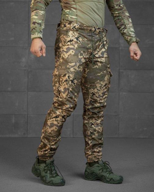 Тактичні чоловічі штани SoftShell на флісі XL піксель (89436) - зображення 2