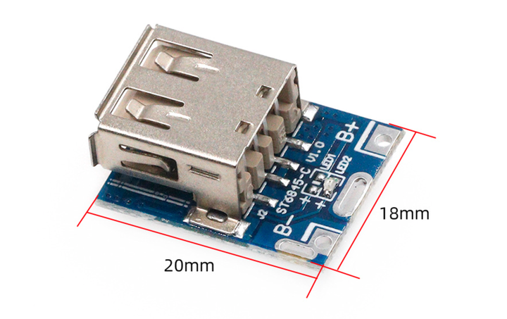 Повышающий модуль стабилизатор/преобразователь USB DC-DC 3.7-5В - 5В 1А, Micro-USB - изображение 4