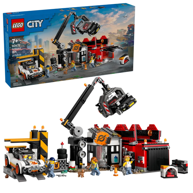 Zestaw klocków LEGO City Złomowisko z samochodami 871 element (60472) - obraz 2