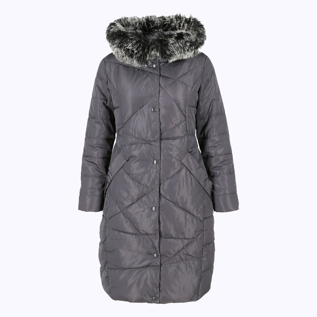 Kurtka puchowa damska długa PERSO BLH818025F 2XL Szara (5905080209440) - obraz 7