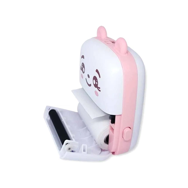 Мини принтер портативный беспроводной Mini Printer для фото, наклеек, чеков, этикеток, раскрасок Розовый - изображение 6