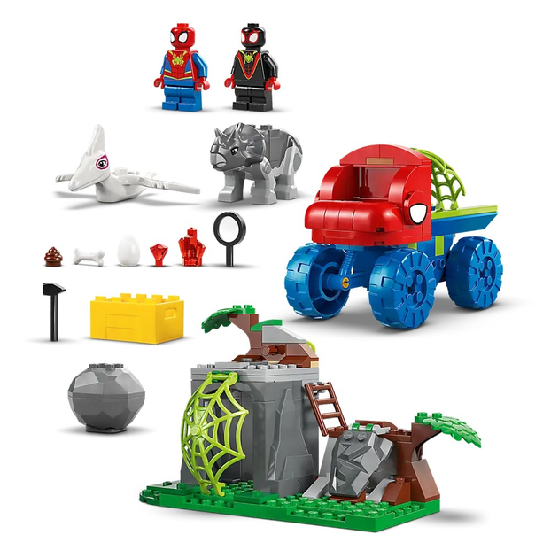 Zestaw klocków LEGO Marvel Spidey Misja ratunkowa zespołu Spidey’ego w dinoterenówce 136 elementy (11199) - obraz 4