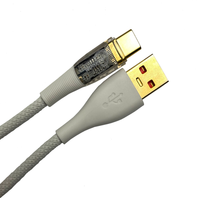 Зарядный шнур для быстрой зарядки телефона USB to Type-C 1.2 м UWarmSof кабель для зарядки планшета повербанка смартфона провод тайпси зарядка 18 Вт Белый - изображение 3