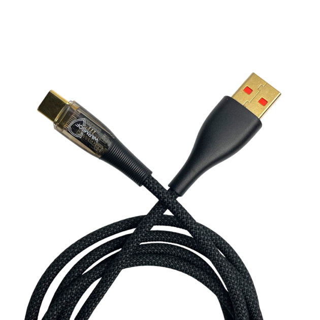 Зарядный шнур для быстрой зарядки телефона USB to Type-C 1.2 м UWarmSof кабель для зарядки планшета повербанка смартфона провод тайпси зарядка 18 Вт Черный - изображение 3