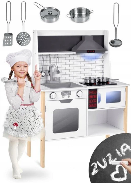 Деревянная кухня для детей Ricokids RC-846 7846 70x29.5x95 см белая - Фото 1 Деревянная кухня для детей Ricokids RC-846 7846 70x29.5x95 см белая - изображение 1