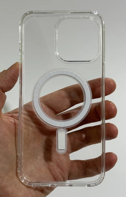 Чохол прозрачний протиударний Clear Case Ultra Hybrid with MagSafe для Apple Iphone 15 Pro Max (6.7") Transparent - зображення 11