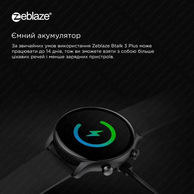 Умные Смарт-часы Zeblaze Btalk 3 Plus black/ черные - изображение 8