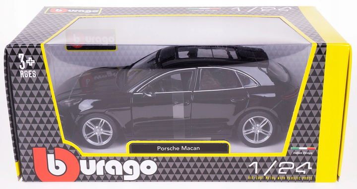 Автомодель Bburago Porsche Macan Plus 1:24 Black (4893993210770) - зображення 2