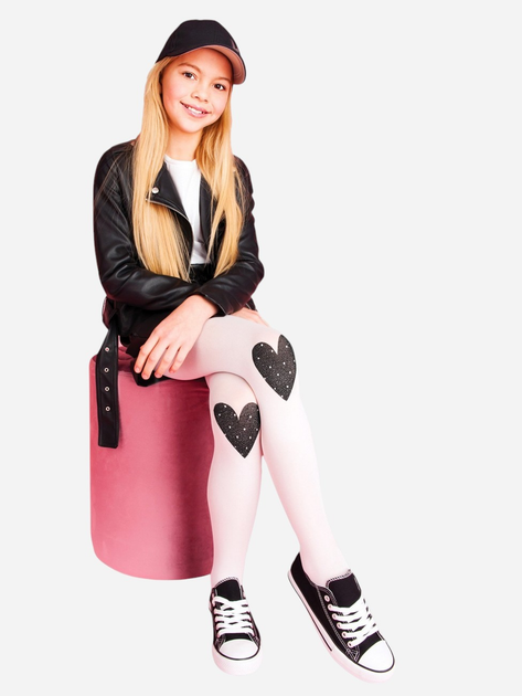 Дитячі колготки для дівчинки Yoclub RAM-0124G-0140 104-110 40 Den Білі (5903999487768) - зображення 2