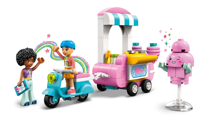 Zestaw klocków LEGO Friends Stoisko z watą cukrową i skuter 110 elementów (42643) - obraz 4