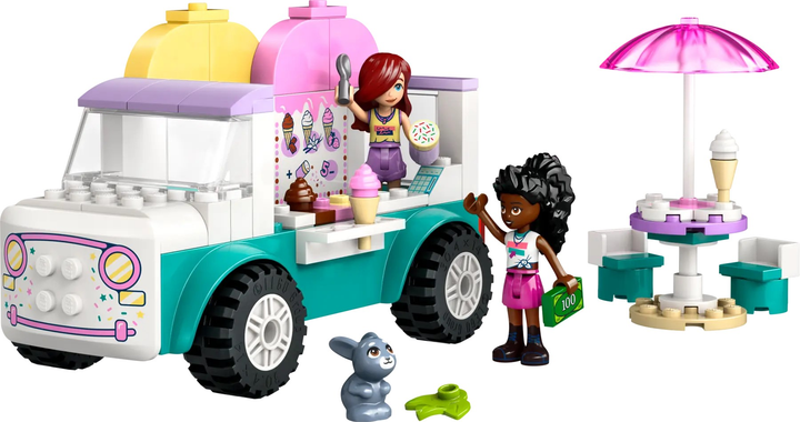 Zestaw klocków LEGO Friends Furgonetka z lodami w mieście Heartlake 92 elementy (42644) - obraz 2