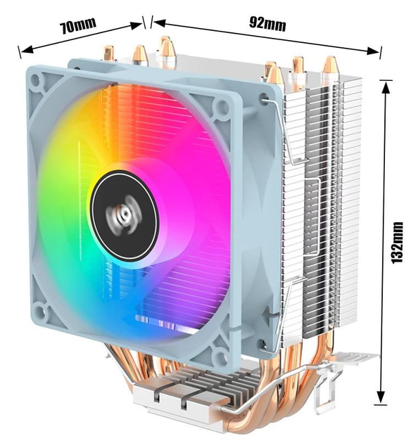 Кулер для процесора Aigo ICE400SE ( LGA1156/1155/1151/1150/775/1700/AM5/AM4/Am3+/AM3/AM2+/AM2 (ICE400SE) - изображение 1