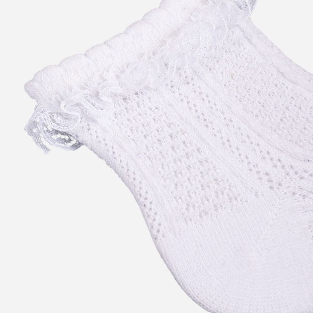 Zestaw skarpetek dziecięcych dla dziewczynki YOCLUB 3Pack Girl's Socks With Frill SKL-0008G-0100 0-3 3 pary White (5904921620703) - obraz 3
