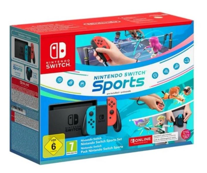 Nintendo Switch Sports with Neon Blue and Neon Red Joy-Con – фото