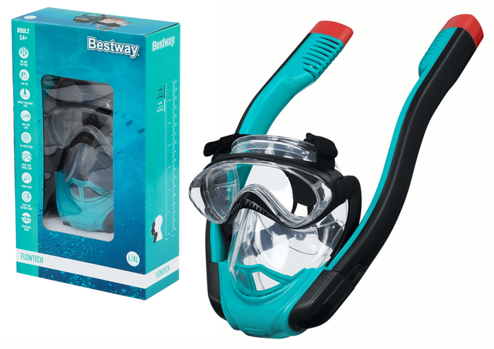 Повнолицева маска Bestway Flowtech L/XL Blue (6941607331255) - зображення 7