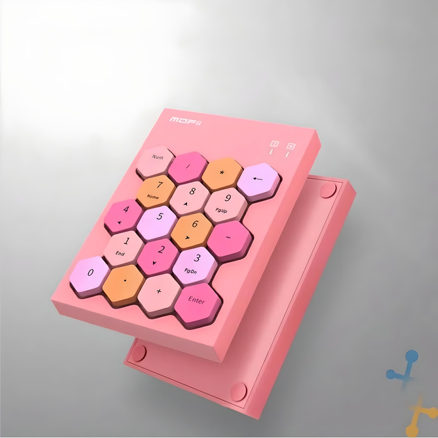 Numpad клавиатура MOFII SK-660AGC цифровая беспроводная USB 2.4G, розовая - изображение 2