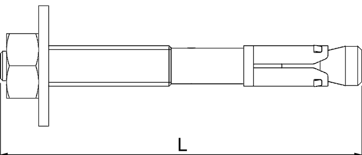 Анкерний болт BZ-U, М8х75, G (2,5-10 мкм) OBO Bettermann 3498320 - зображення 2