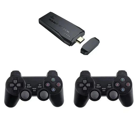 Игровая приставка M8 64gb Mini Game Stick 4K HDMI + 2 беспроводных джойстика, консоль для телевизора - изображение 7