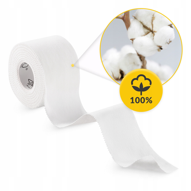 Лента кинезиологическая (кинезио тейп) 4FIZJO Rigid Tape 5 см x 10 м жесткая White (P-5905973400824) - изображение 2