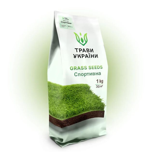 Насіння 1 кг газонної трави Спортивна Трави України - зображення 1