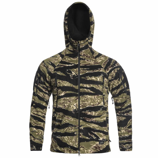 Тактическая флисовая кофта Helikon Patriot Mk2 Hybrid Fleece с капюшоном tiger stripe XL - изображение 1