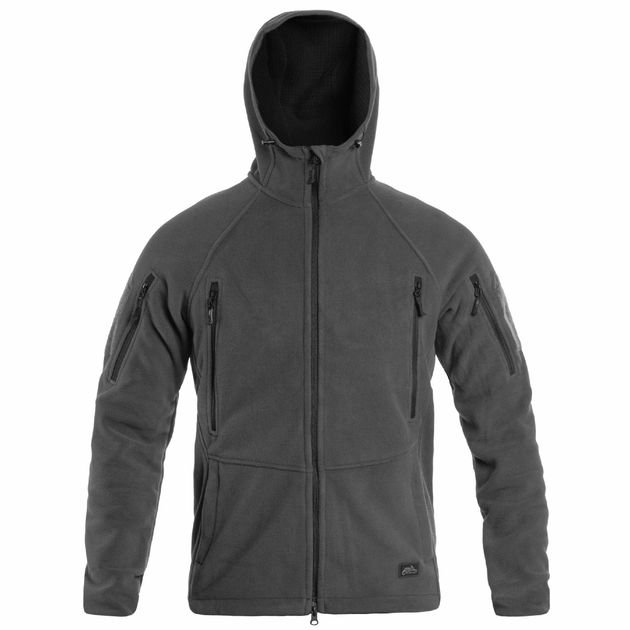 Тактическая флисовая кофта Helikon Patriot Mk2 Hybrid Fleece с капюшоном grey серая S - изображение 1