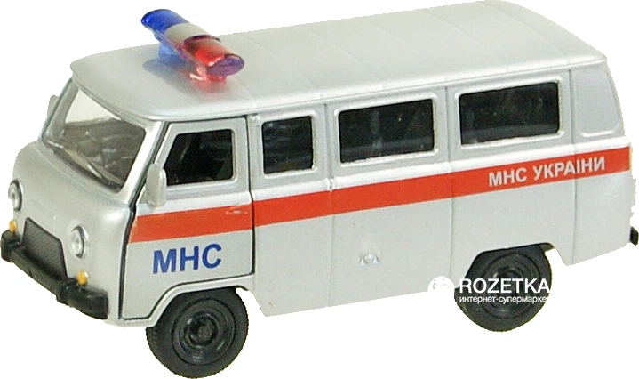 Автомодель Автопром УАЗ-452 (1:50) МЧС (6402ABCDEF - МЧС