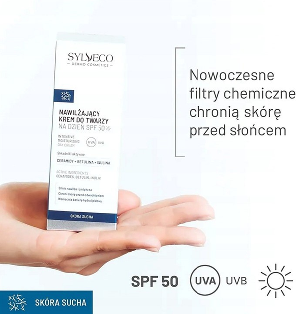 Krem do twarzy z filtrem SPF Sylveco Dermo Cosmetics nawilżający 50 ml (5902249019667) - obraz 2