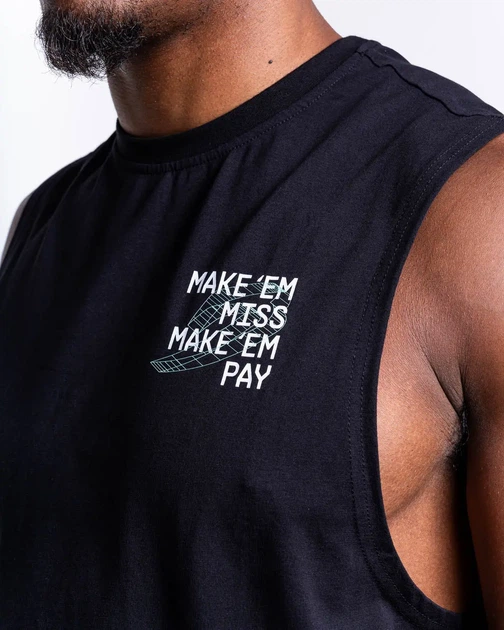 Майка BOXRAW Make 'Em Miss Muscle XS Чорна - изображение 7