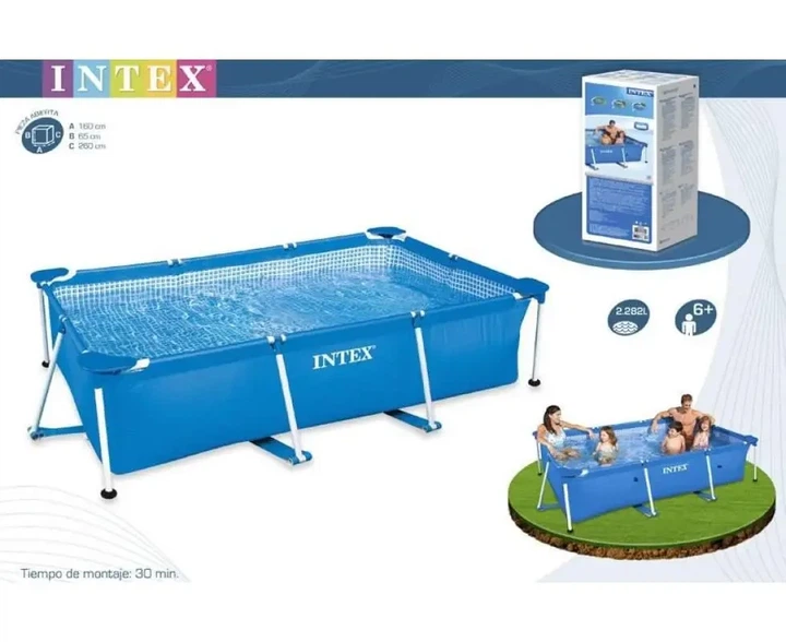 Прямоугольный семейный каркасный бассейн Intex 28271 260 x 160 x 65 см на 2200 л синий - изображение 5