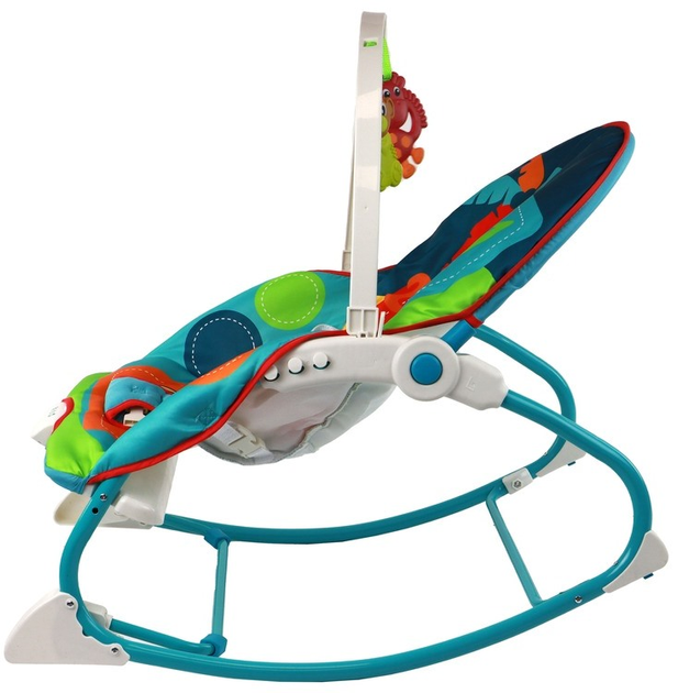 Kolyska bujaczek LEAN Toys 2 w 1 wibracja i dźwięk dinozaury (5905679077726) - obraz 4