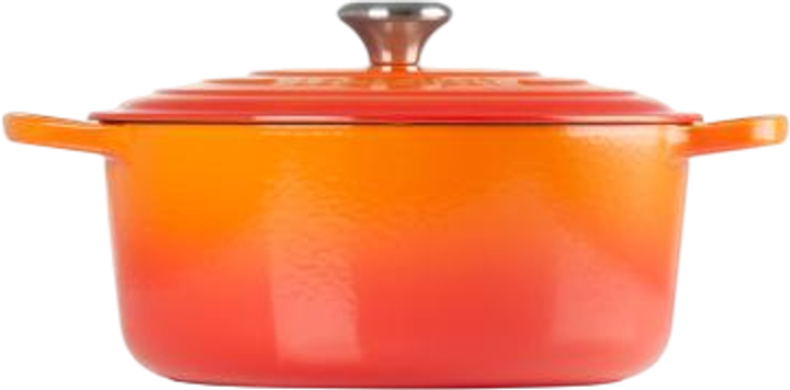 Garnek LeCreuset Signature okrągły pomarańczowy 20 cm (0024147263999) - obraz 3