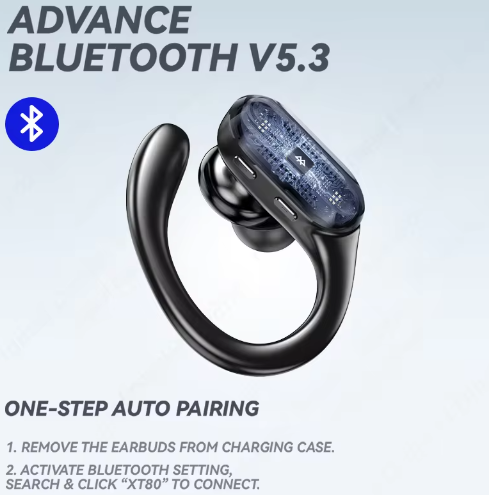 Бездротові навушники Bluetooth Lenovo thinkplus XT80 спортивні/ чорні - зображення 6