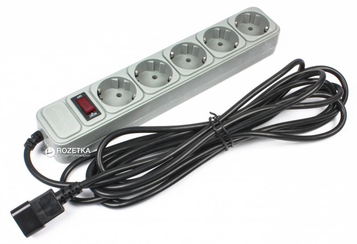 Сетевой фильтр Surge Protector для ИБП 5 розеток 4.5 м Серый (SPX-PC-15 ...