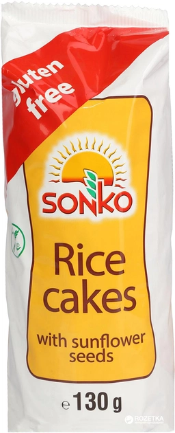 Галеты Sonko рисовые с семечками подсолнуха 130 г (5902180080337) - изображение 1
