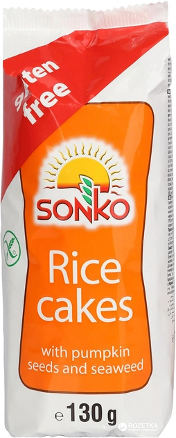 Галеты Sonko рисовые с тыквенными семечками 130 г (5902180202333) - изображение 1