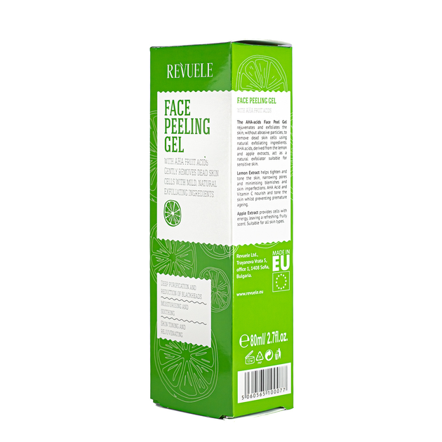 Гель пілінг для обличчя Revuele Face Peeling Gel with AHA Fruit Acids з вітаміном С 80 мл - изображение 3