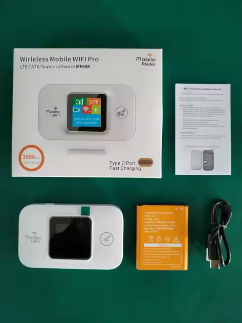 Портативный 4G модем/роутер USB WIFI 3G/4G MWP MF688 White + Подарок - симка для интернета Киевстар (00084511) - изображение 7