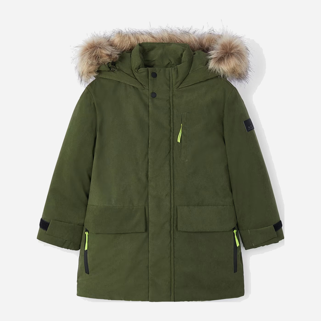 Kurtka parka chłopięca Mayoral 4.468-63 134 cm Oliwkowa (8445865464147) - obraz 1