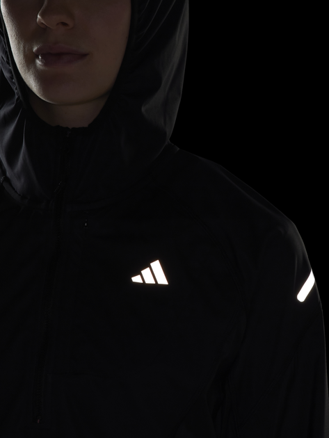 お客 Спортивная ветровка для бега с капюшоном женская Adidas