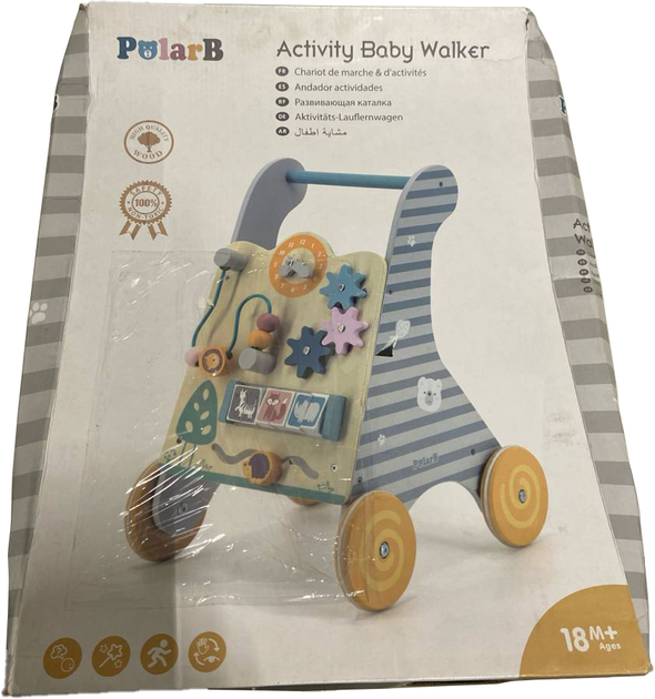 Chodzik dzieciecy na kolkach Viga Toys PolarB z deska rowerowa (6971608440281) (955555906420912) - Outlet - obraz 2