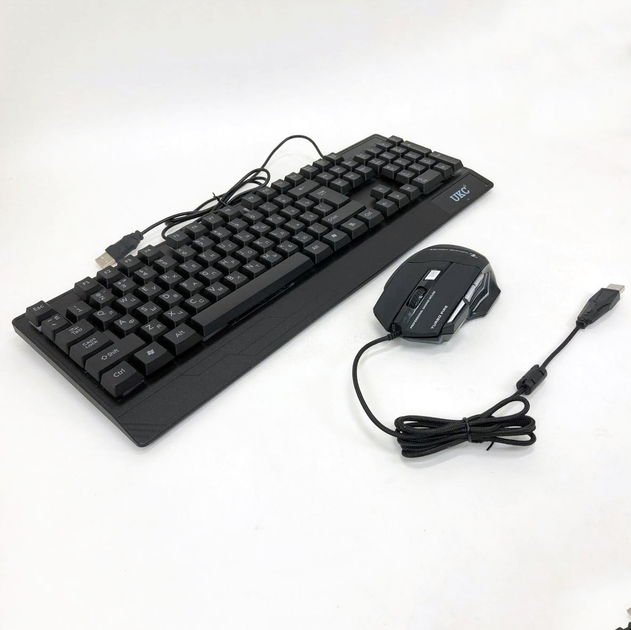 Клавіатура+мишка UKC з LED підсвічуванням від USB M-710, клавіатура ігрова з підсвічуванням та мишкою(ws13218)(WB) - изображение 5